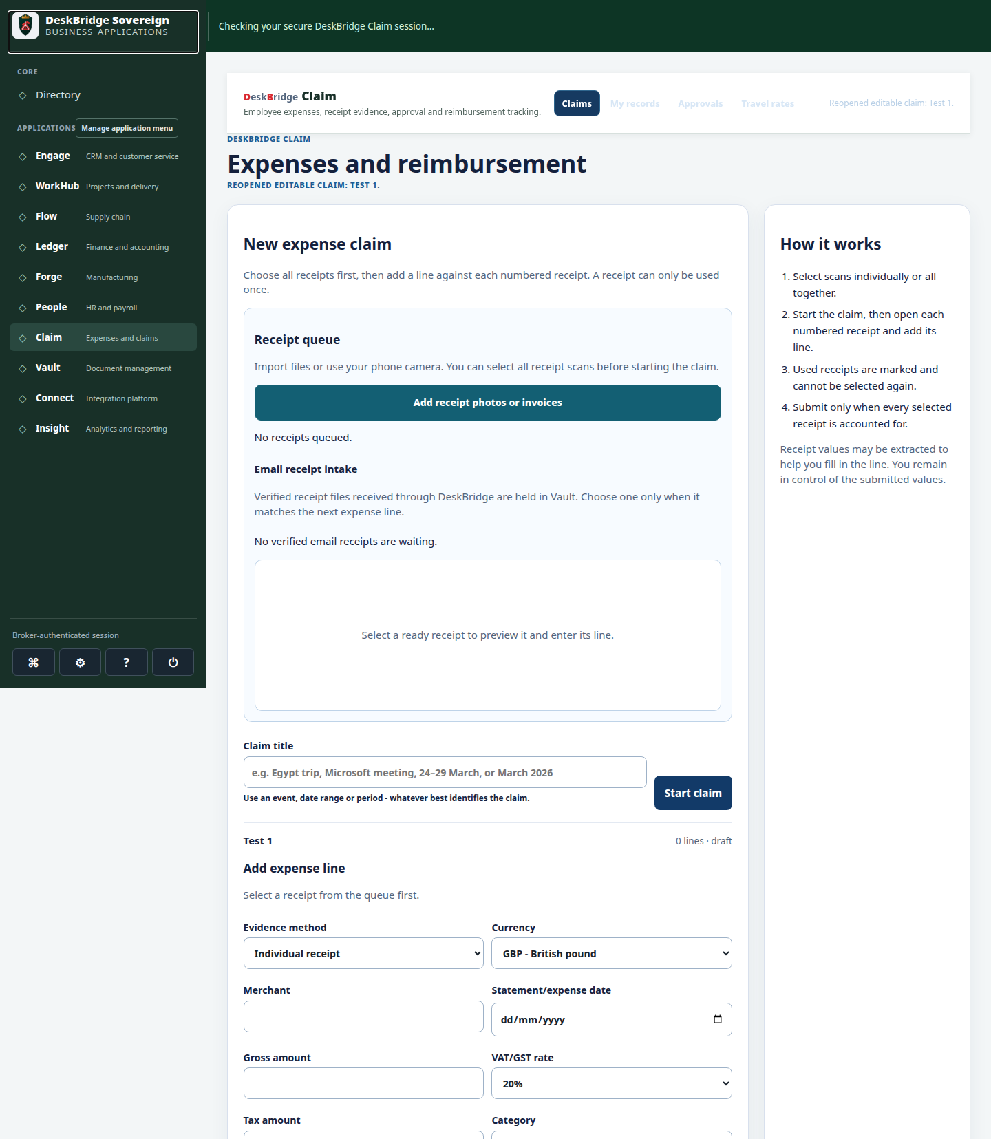 Claim validated release-candidate interface at Desktop 1440px