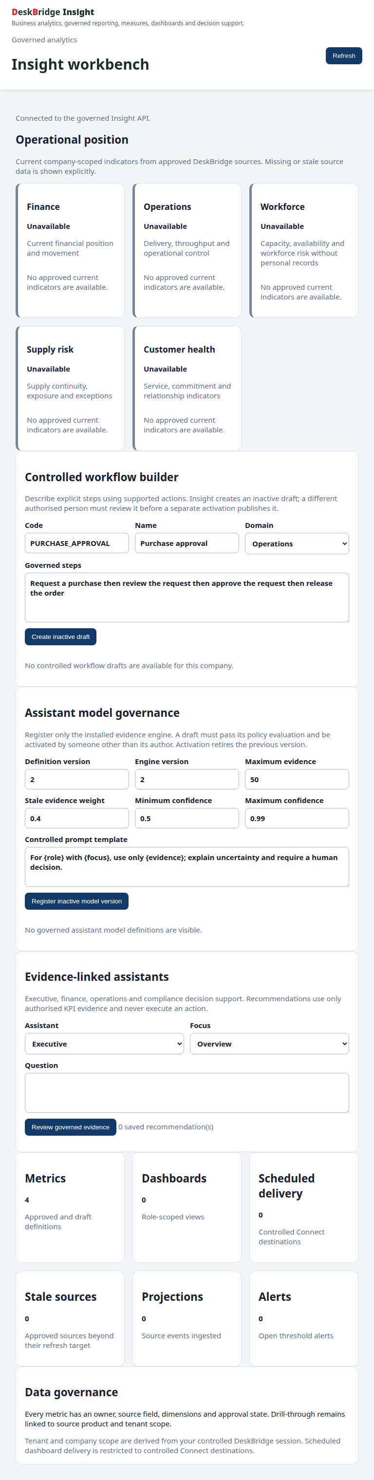 Insight validated release-candidate interface at Tablet 768px